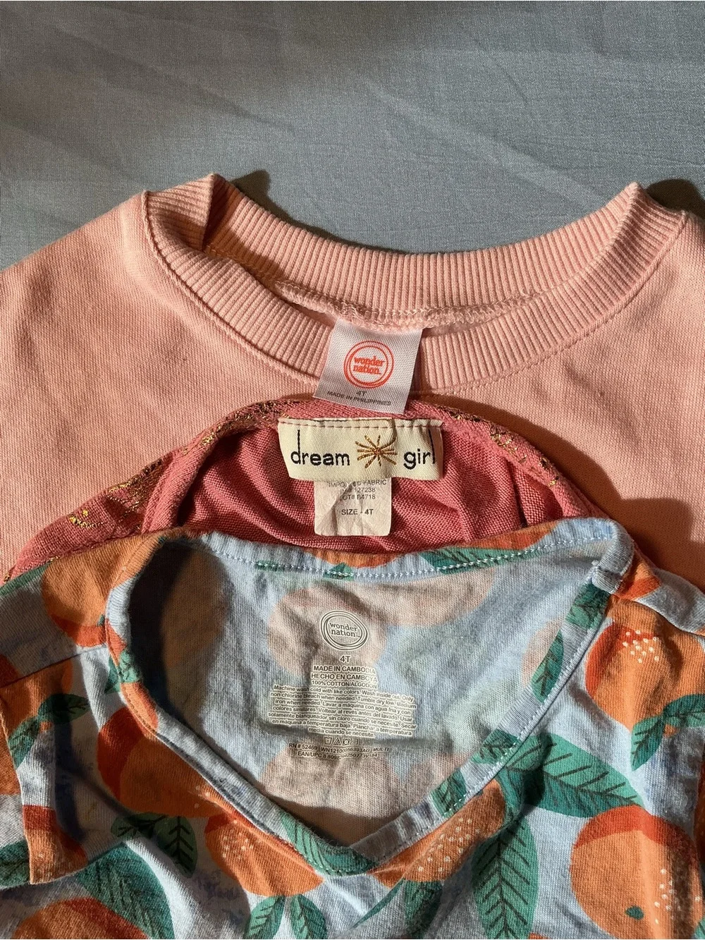 wonder nation Peach, Coral & Orange Cotton Dress Bundle